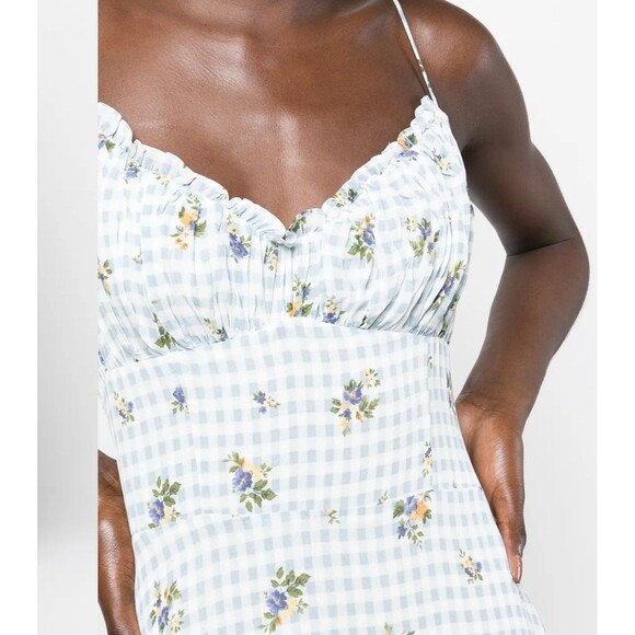 Reformation Embry Size 2 Midi Floral Dress Spaghetti Straps - Picture 3 of 16